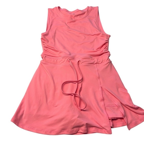 Free People Movement Size L Easy Does It Tennis Dress Bubblegum Pink Sporty Gym - Picture 7 of 9